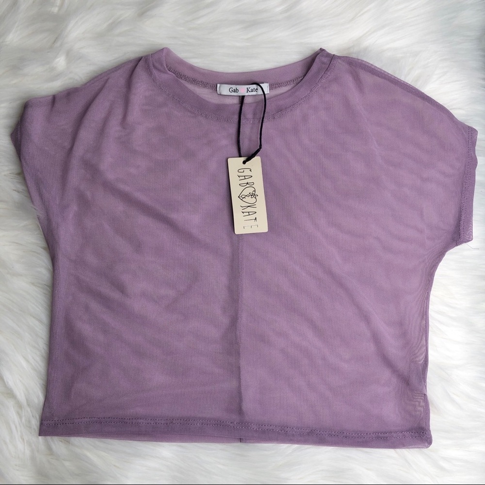 Gab & Kate Woman Gia Mesh Top Sz L